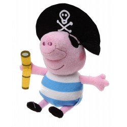 Peppa Pig - Gustav Gris Bamse Pirat 17 cm