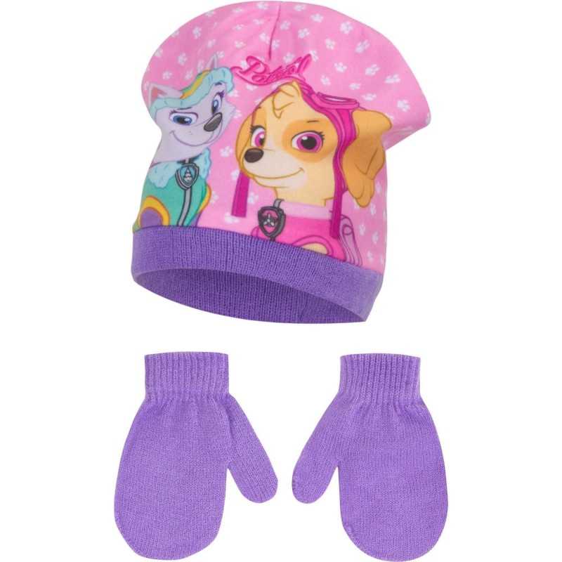 50 cm - Paw Patrol Vintersæt Med Hue og Vanter Til Piger Lilla 50 cm - Paw Patrol Vintersæt Med Hue og Vanter Til Piger Lilla