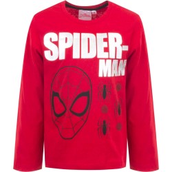 Spiderman Langærmet T-Shirt 3-8 år : Farve - Rød, Alder - 6 år / 116 cm