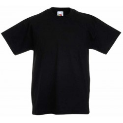 6 år / 116 cm - Billige Ensfarvet T-Shirts Til Børn - Sort