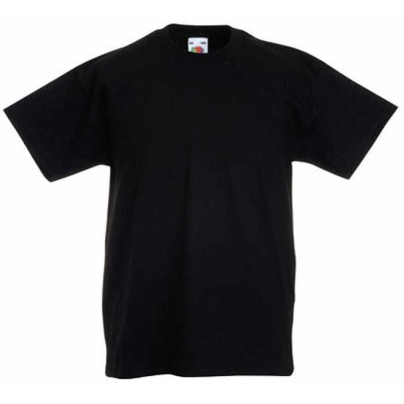 6 år / 116 cm - Billige Ensfarvet T-Shirts Til Børn - Sort