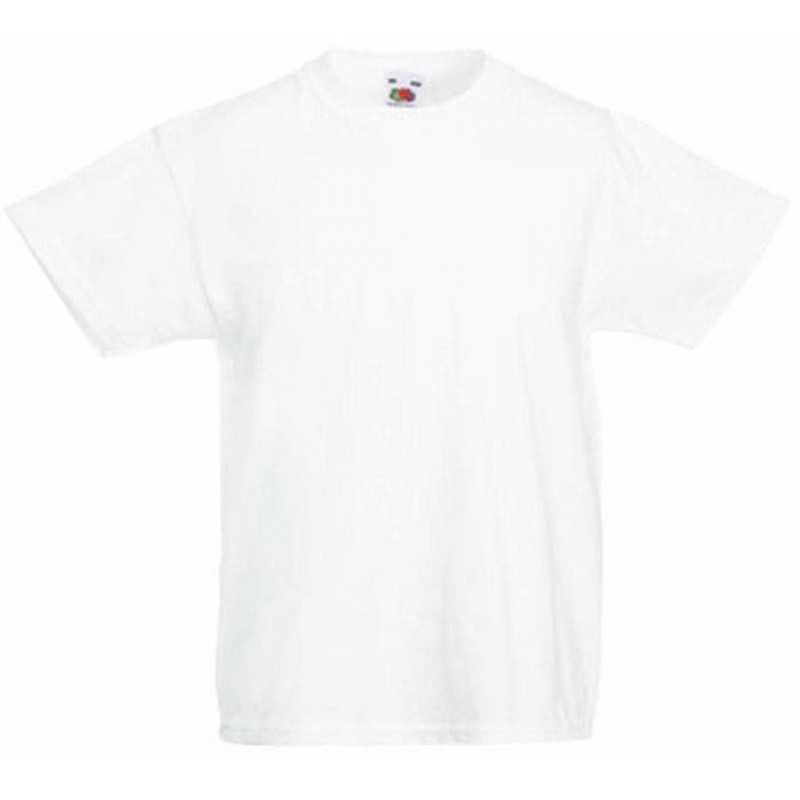 5 år / 116 cm - Billige Ensfarvet T-Shirts Til Børn - Hvid