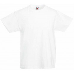 8 år / 128 cm - Billige Ensfarvet T-Shirts Til Børn - Hvid