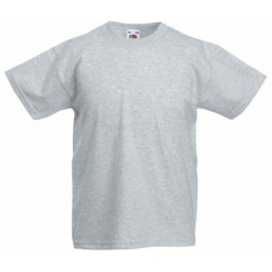 8 år / 128 cm - Billige Ensfarvet T-Shirts Til Børn - Grå