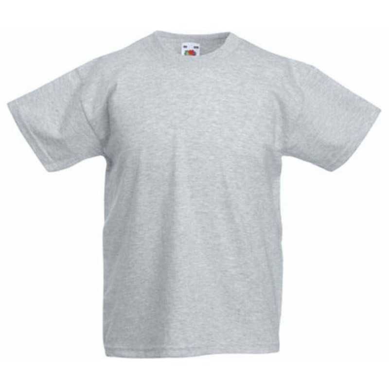 8 år / 128 cm - Billige Ensfarvet T-Shirts Til Børn - Grå