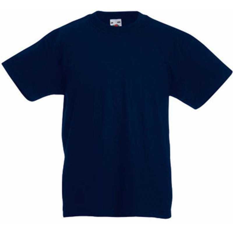 4 år / 104 cm - Billige Ensfarvet T-Shirts Til Børn - Navi Blå