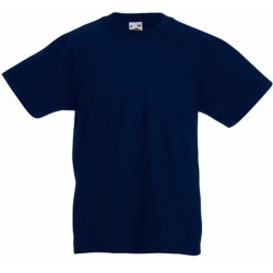 8 år / 128 cm - Billige Ensfarvet T-Shirts Til Børn - Navi Blå