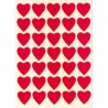 Røde Hjerter Stickers 10 stk.