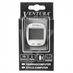 Ventura X Cykelcomputer Med 10 Funktioner, Hvid