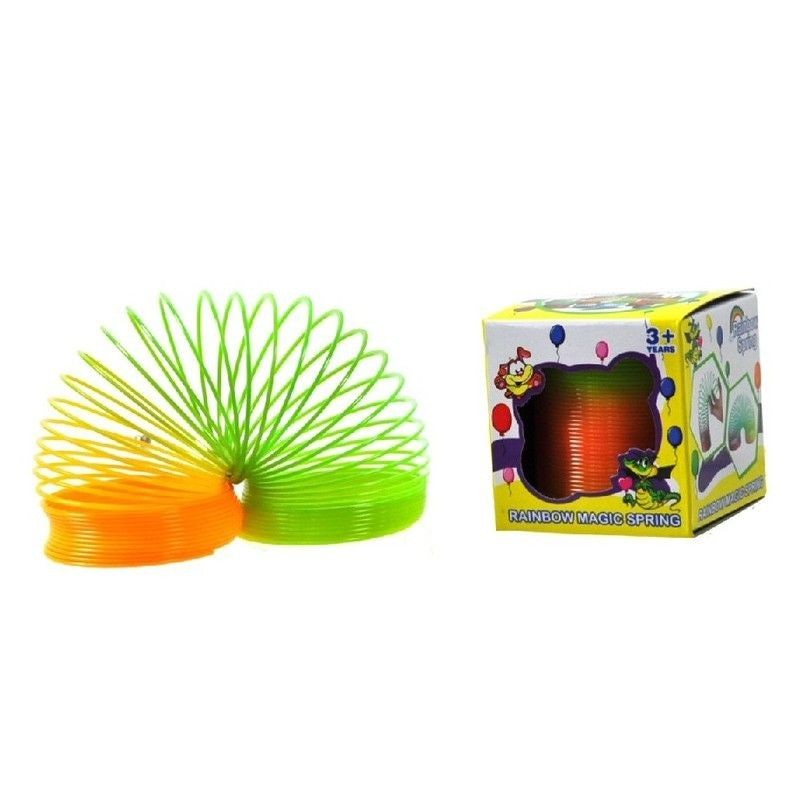 Regnbue Slinky Fjeder 6,5 cm