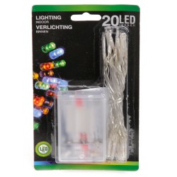 Lyskæde Med 20 LED Dioder - Multi Color
