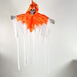 Svævende Spøgelse Med Kappe Orange / Hvid 50x40 cm