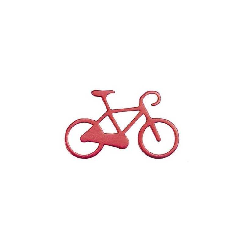 Nøglering I Aluminium Med Cykel Motiv : Farve - Rød